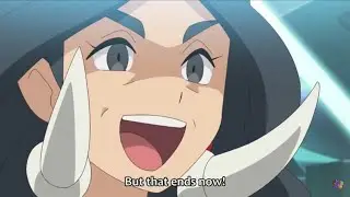 Dresna with her eyes opened moments Pokemon (2019) Episode 104 English Sub