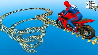 SPIDER-MAN vs Spiral Death☠️☠️ Road &ndash; Colorful Bike Challenge!
