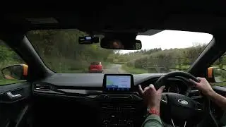 Ford Focus ST Mk4 M330 Back down a country road. Quick in places.