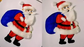 How to draw 3d Santa Claus | Christmas Drawings | Santa Claus step by step