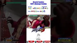 Orochi Yashiro 100% DEATH COMBO,KOF XV Ultimate Guide(2026) #jazzben #kof #kof15 #kofcombos #kofxv