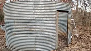 How we fixed a  damaged grain bin panel for our bed room 