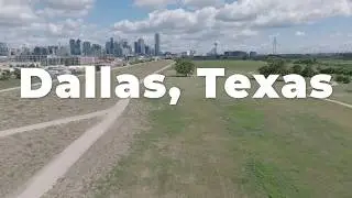 Dallas Skyline with Park and Pond in Foreground