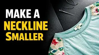 How to Make a Shirt Neckline Smaller (Beginner Sewing Fix)