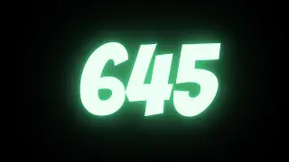 645 Seconds Countdown Timer | Neon Glow Digits + HD + End Alarm
