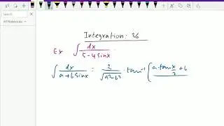 Integration : - ( Types become standard form ; Solving problems ) - 36.