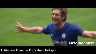 Marcos Alonso  All 8 Goasl for Chelsea 2016 - 2017  ᴴᴰ