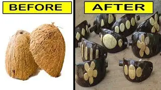 Coconut Shell Hair Clip Making | Coconut Shell Jewelry Making || Handicraft  || EP 01