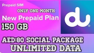 New Prepaid Plans Social Package Unlimited Data AED 80💸#viralvideo