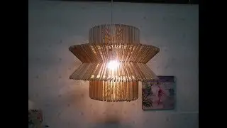 D.I.Y. Lamp from popsicle sticks (hanging)