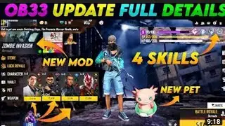 Free Fire OB33 Update Full Details || Garena Free Fire