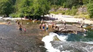 Natural Water Slides at South Umpqua Falls