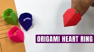 How to Make an Origami Heart Ring for Valentine's Day - Easy Paper Craft Gift