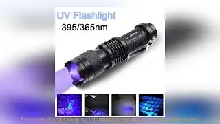 LED UV Flashlight 365nm 395nm Blacklight Scorpion UV Light Pet Urine Detector Zoomable Ultraviolet