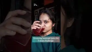 Drinking beetroot juice for 7 days challenge #glowingskin
