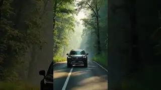 SUV Drives Through Jungle Road in Morning Light 🌿 | Cinematic AI 4K Video #supercar #4kultrahd