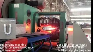 roll forging machine automated produce large shackle #rollforging #rollforgingmachine #forging