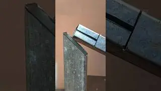 new trick for 90 degree thin square pipe connection without welding #welding #welder #metalworking