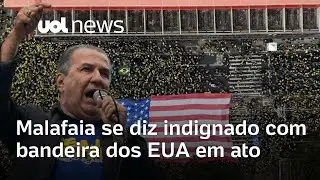 Malafaia se diz indignado com bandeira dos EUA em ato na Paulista, mas Eduardo Bolsonaro elogia