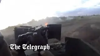 Ukrainian mechanised unit storms a Russian position