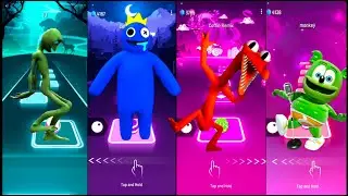 Gummy Bear Fights Back: Can Tiles Hop Alien & Rainbow Friends Keep Up?