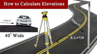 How to Measure RL by Dumpy Level| How to Calculate Elevations and Slope | How to find Reduce Level