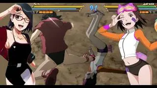 Waterpark Swimsuit Rin Nohara VS Swimsuit Sarada Uchiha - NXBUNSC Gameplay