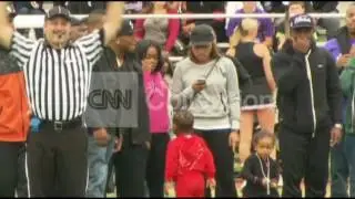 NY:RAY RICE ATTENDS HOMETOWN HS FOOTBALL GAME
