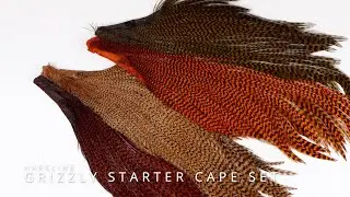 Hareline Dyed Grizzly Starter Cape Set