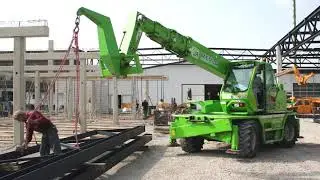 Merlo telehandlers use their versatility and precision to optimize any steel structure project