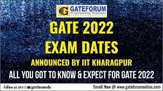 GATE 2022 Exam Dates I Announced by IIT Kharagpur