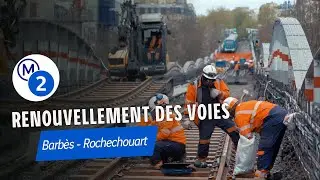 Renouvellement des voies sur la ligne 2 du métro parisien