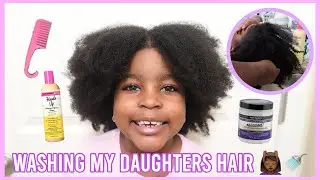 MY FIRST VIDEO !!! | Washing My Daughters Hair 💆🏾&zwj;♀️