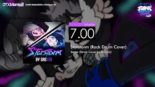 【DTXMania2 x DTXMania NX】Starstorm (Rock Drum Cover) / Saster【FNF Starlight Mayhem Rebooted】(Drums)