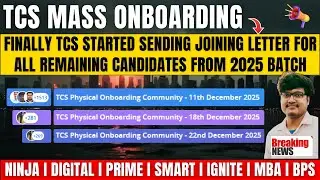Finally! TCS Has Started Sending Joining Letters to All Remaining Candidates from the 2025 batch 🎉📩