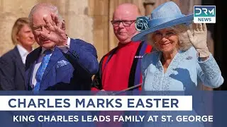 King Charles & Queen Camilla Attend Easter Service at Windsor Castle | DRM News | AA1I