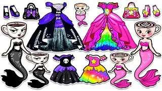 BALELRINA CAPPUCCINA x ESPRESSONA Mermaid 🌈 Mother & Daughter Barbie | Best DIY Arts & Paper Crafts