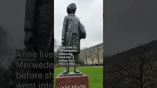 This is the statue on the square of Anne Frank's former home! #shorts