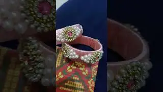 #Meesho peach colour Thread Bangles