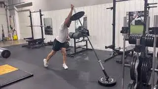 Landmine Single-Arm High Pull to Press