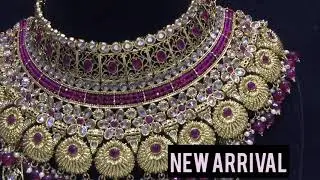 Premium Quality Wedding Jewellery Set With Price | Green And Wine (Marun) Dulhan Set In Reverse AD
