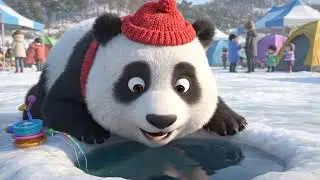 Bao Bao the Panda's Whimsical Day at a Korean Ice Festival | 3D Animated Short Film