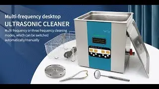 Multi-frequency ultrasonic cleaner with digital timer heater