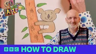 Nick Sharrat draws a Koala | Art Tutorial | CBBC