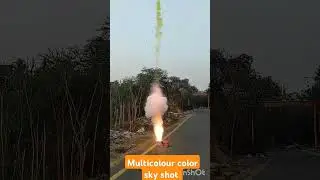 9 shot color smoke shot for wedding #fireworks #crackerstesting #love #skyshot