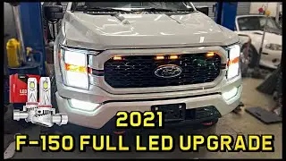 21-23 F-150 XL full front LED lights upgrade with Lasfit quality bulbs.