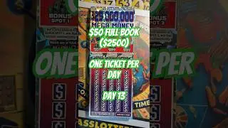 Day 13 - $50 Full Book, 1 Ticket Per Day #stw25 #lottery  #scratch #lotterytickets #fullbook #money