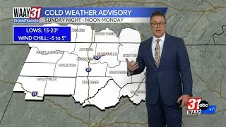 Bitter cold settles into north Alabama to end the weekend