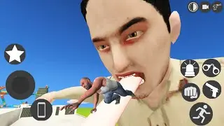 Franklin Enter Inside Giant Police Man Mount In INDIAN BIKE DRIVING 3D