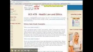 HCS 478 - Health Law and Ethics